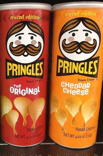 Pringles retro cans
