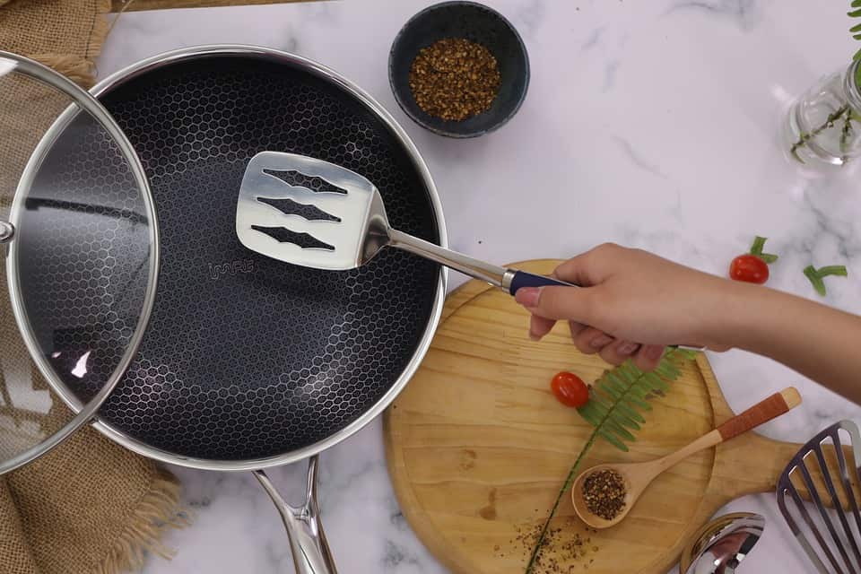 Cook Ingredients Flat Lay Spices Oil Stove Pan